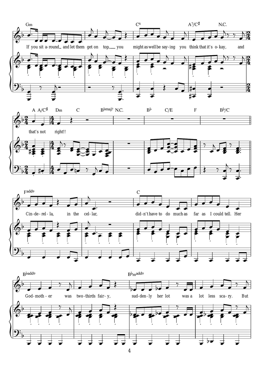 Naughty (from Matilda The Musical) Piano, Vocal scores gallery preview page 4
