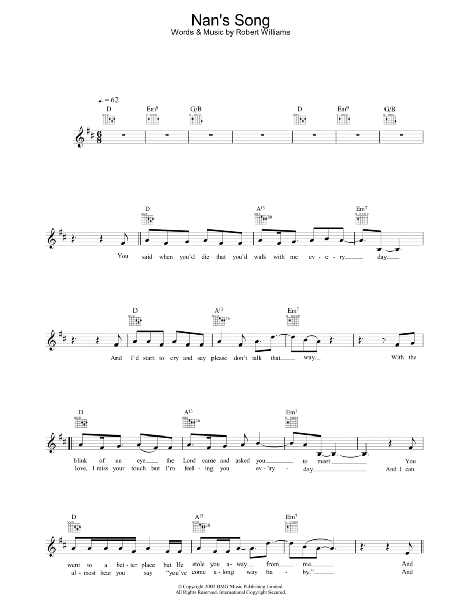 Nan's Song Nan's Song Piano scores gallery preview page 1