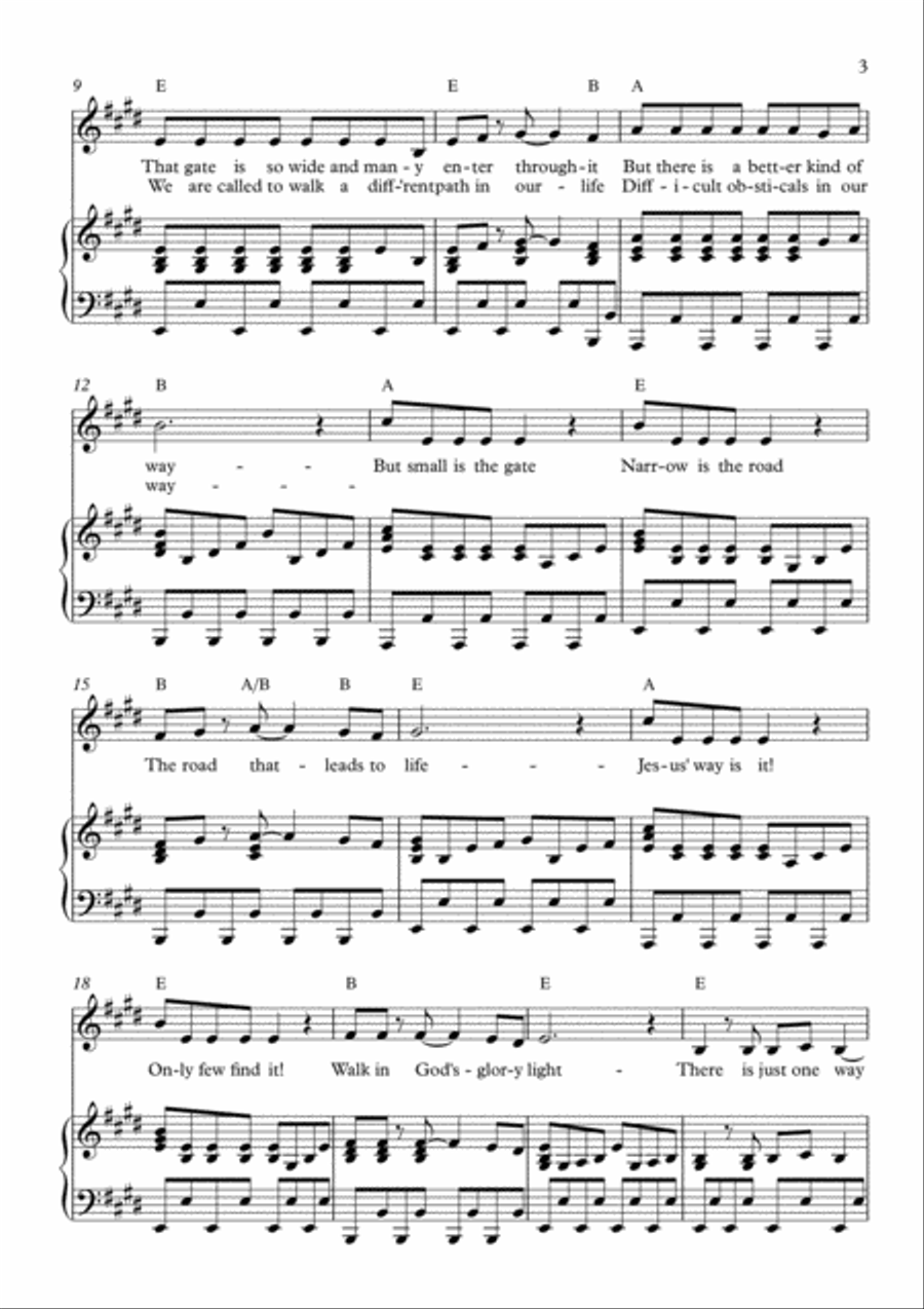 God's Narrow Road God's Narrow Road Voice scores gallery preview page 3
