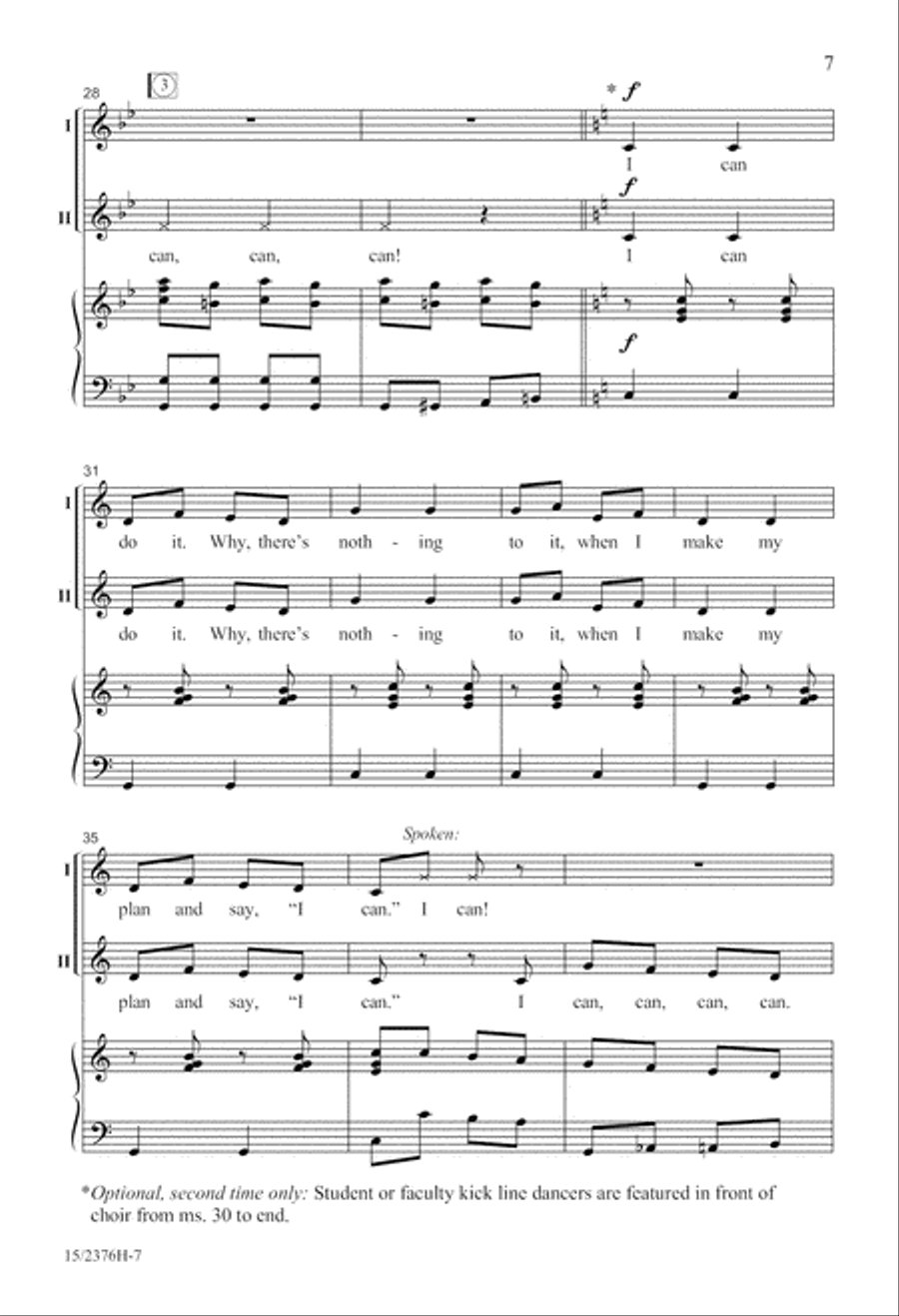 I Can, Can! 2-Part scores gallery preview page 7