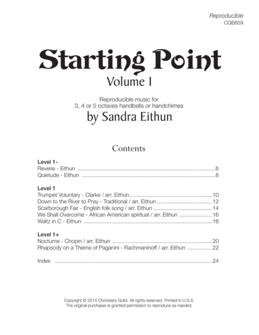 Starting Point, Volume 1 (3, 4 or 5 octaves) image number null