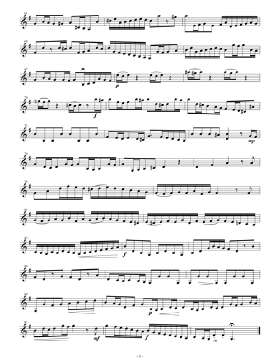 Brandenburg Concerto No.3 First Movement (arranged for String Trio) String Trio scores gallery preview page 6
