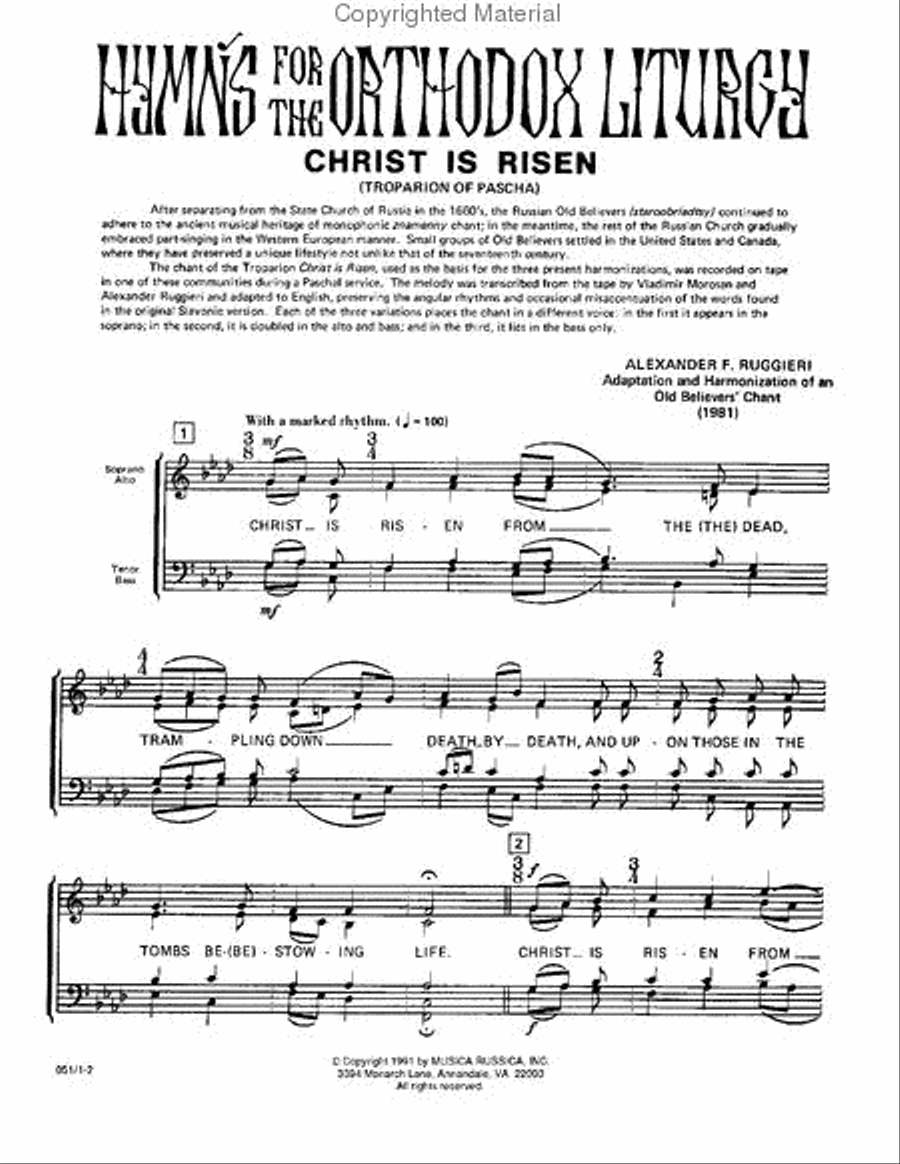 Christ Is Risen Christ Is Risen 4-Part scores gallery preview page 2