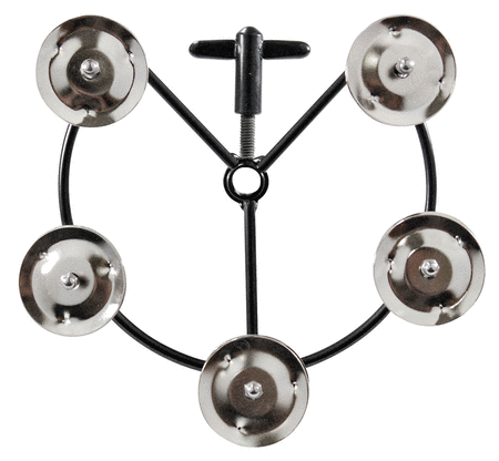 Hi-Hat Tambourine with Steel Jingles