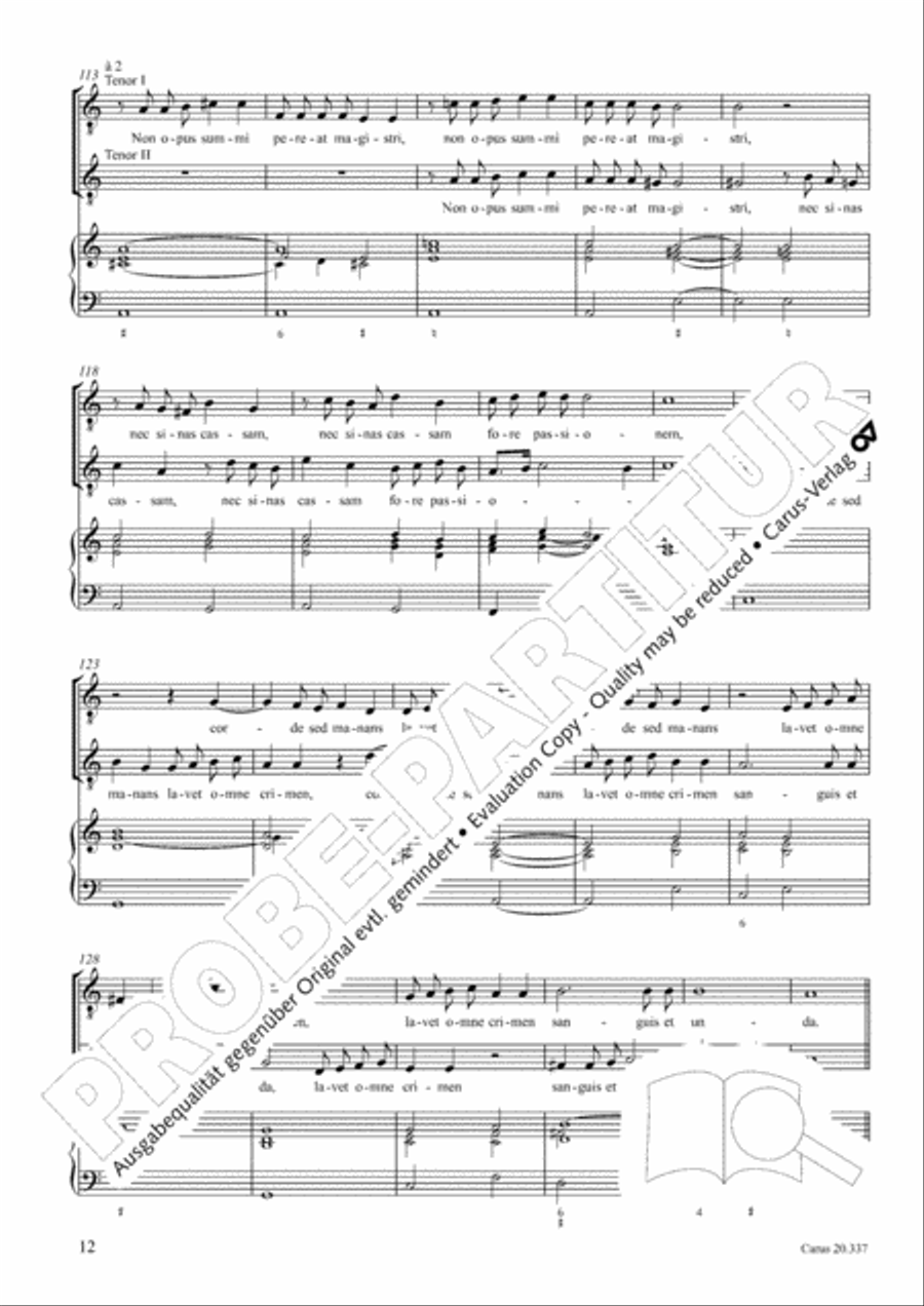 Aufer immensam, aufer, Deus SATTB scores gallery preview page 12