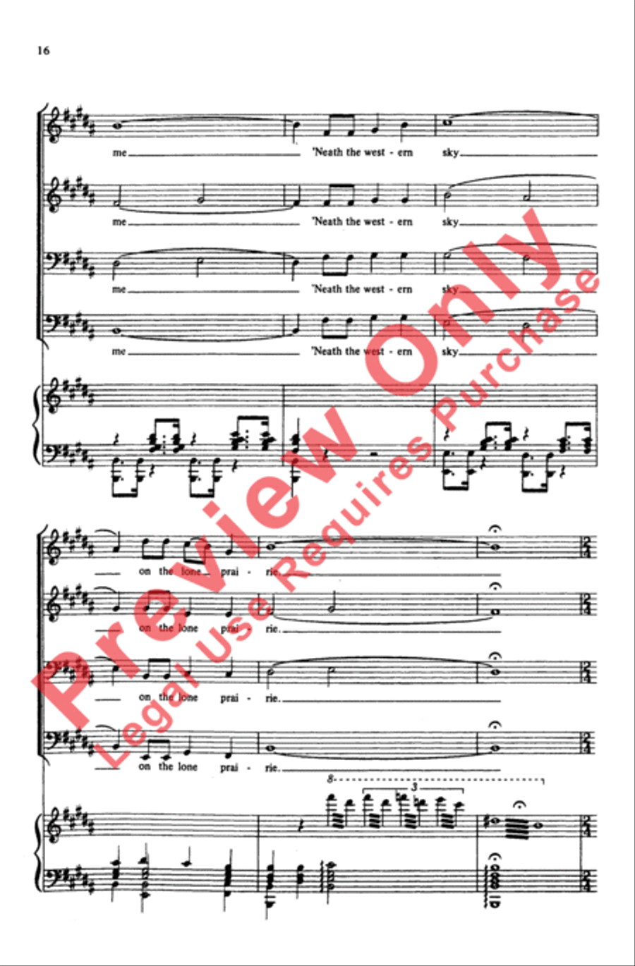 Western Songs Western Songs Men's Choir scores gallery preview page 15