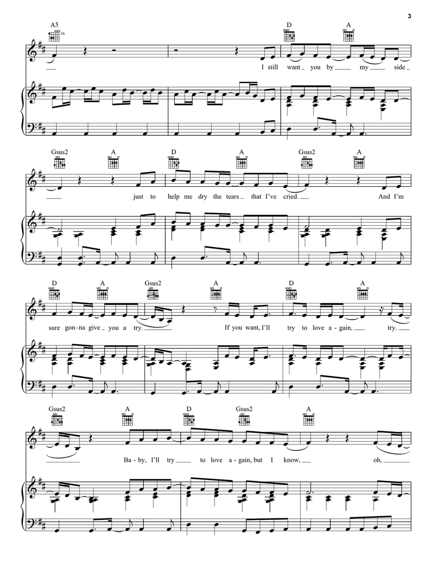 The First Cut Is The Deepest Piano, Vocal, Guitar scores gallery preview page 3