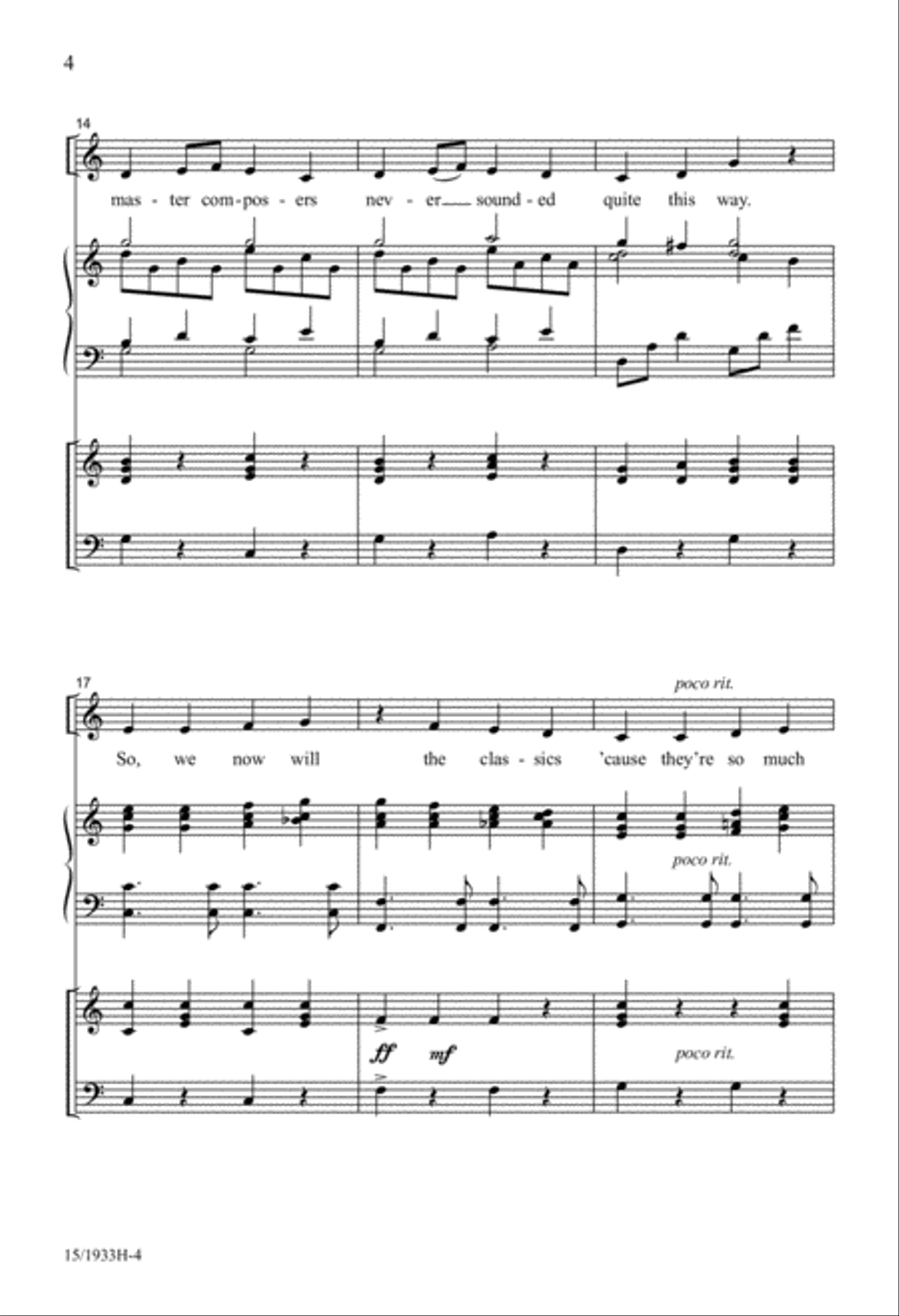 Classical Boomwhackers Unison Choir scores gallery preview page 4