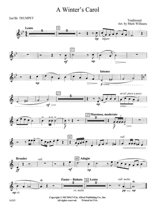 A Winter's Carol: 2nd B-flat Trumpet