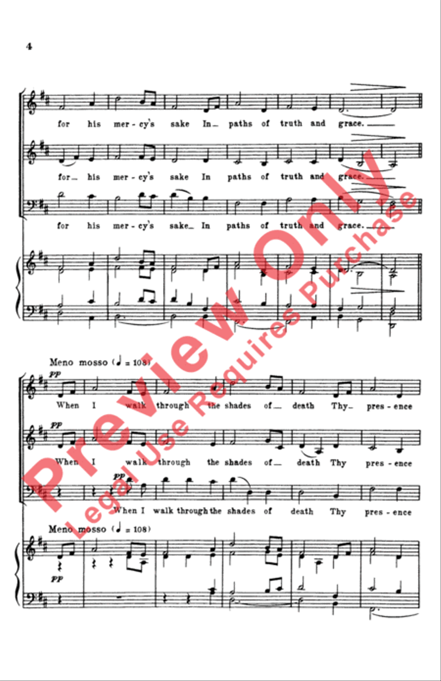 My Shepherd Will Supply My Need 3-Part scores gallery preview page 4