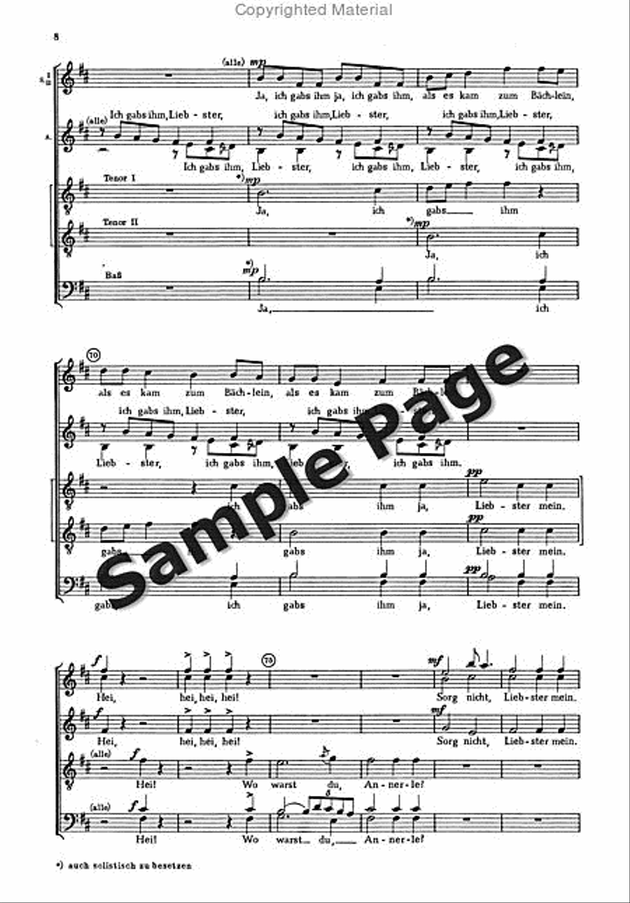 Annerle Wo Warst Du SSAATTBB scores gallery preview page 7