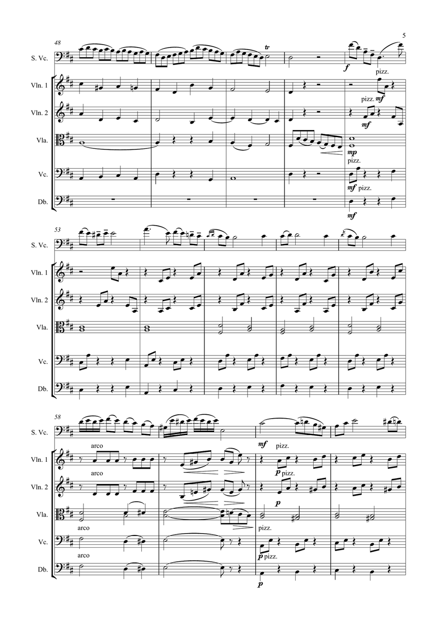 Breval Concerto No. 2 for Cello and String Orchestra String Orchestra scores gallery preview page 6
