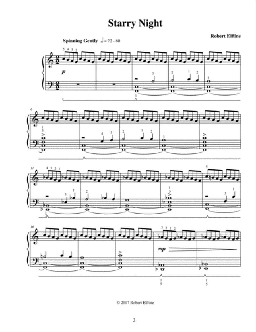 Starry Night Starry Night Piano Solo scores gallery preview page 2