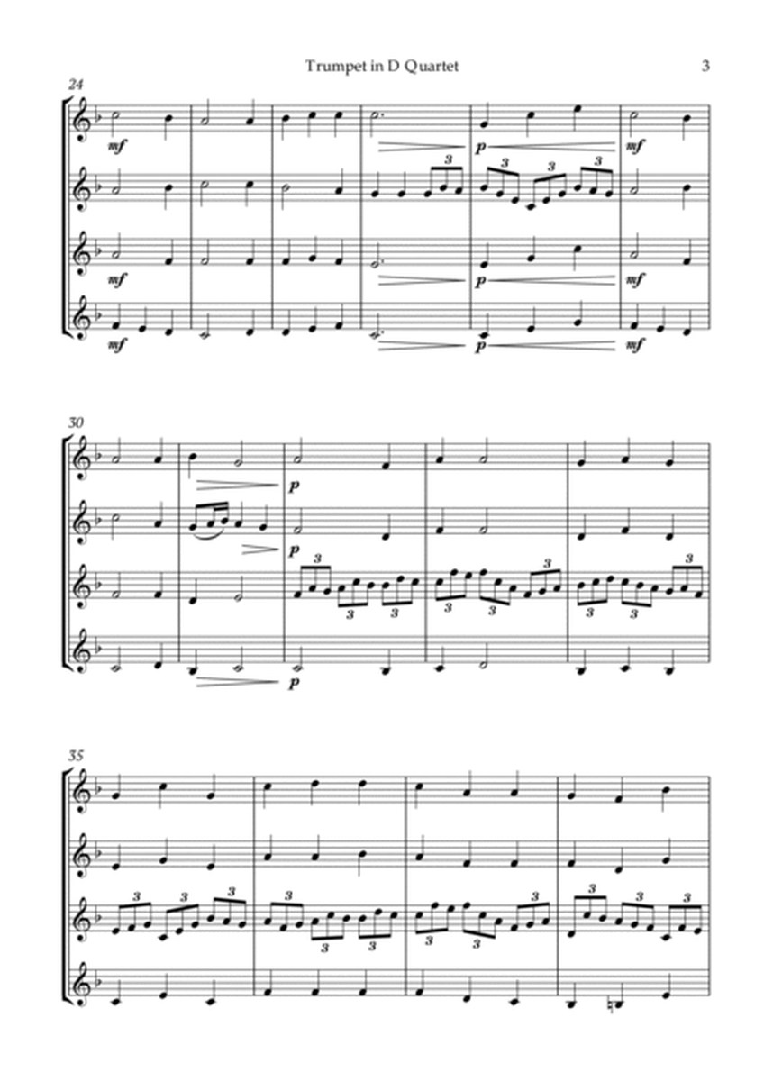 Bach Jesu, joy of man's desiring for Trumpet in D Quartet image number null