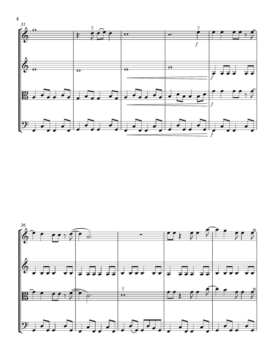Dreams String Quartet scores gallery preview page 4