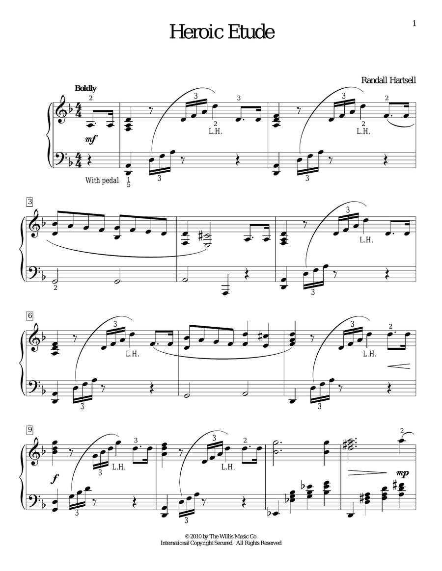 Heroic Etude Piano Method scores gallery preview page 1