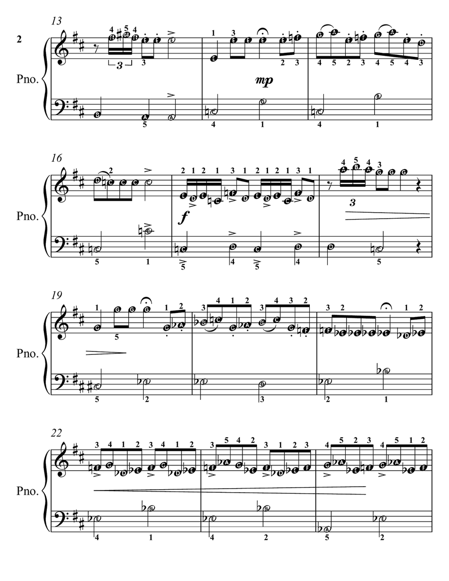 Wedding Day at Troldhaugen Easy Piano Sheet Music Easy Piano scores gallery preview page 3