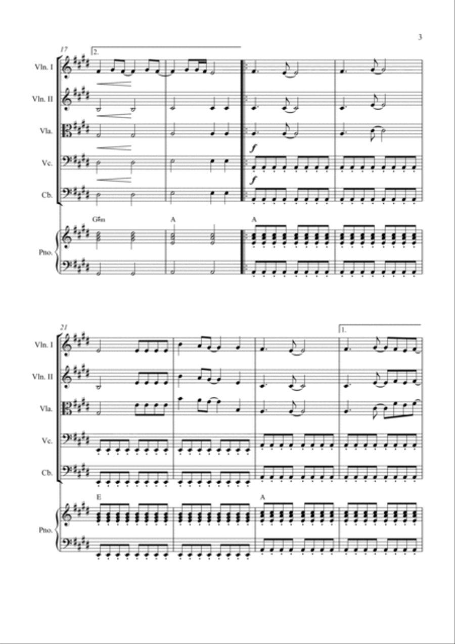 Don't Stop Believin' Don't Stop Believin' String Quintet scores gallery preview page 3