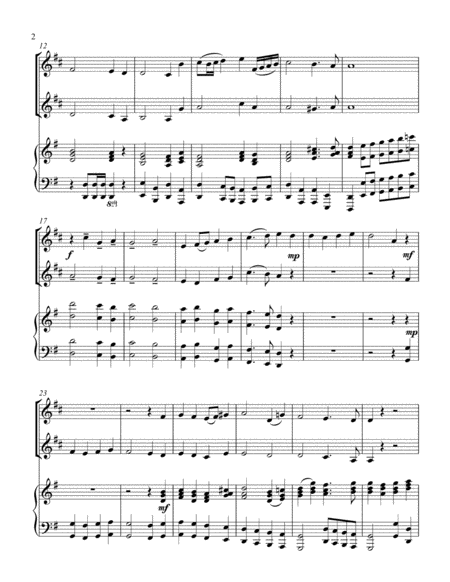 O Come, All Ye Faithful (treble F instrument duet) image number null