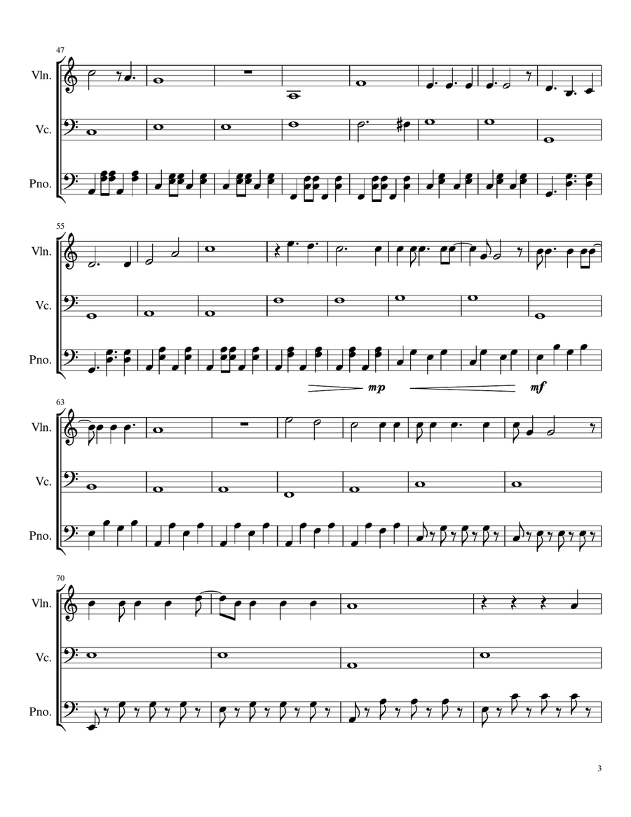 Over The Rainbow (from The Wizard Of Oz) Piano Trio scores gallery preview page 4