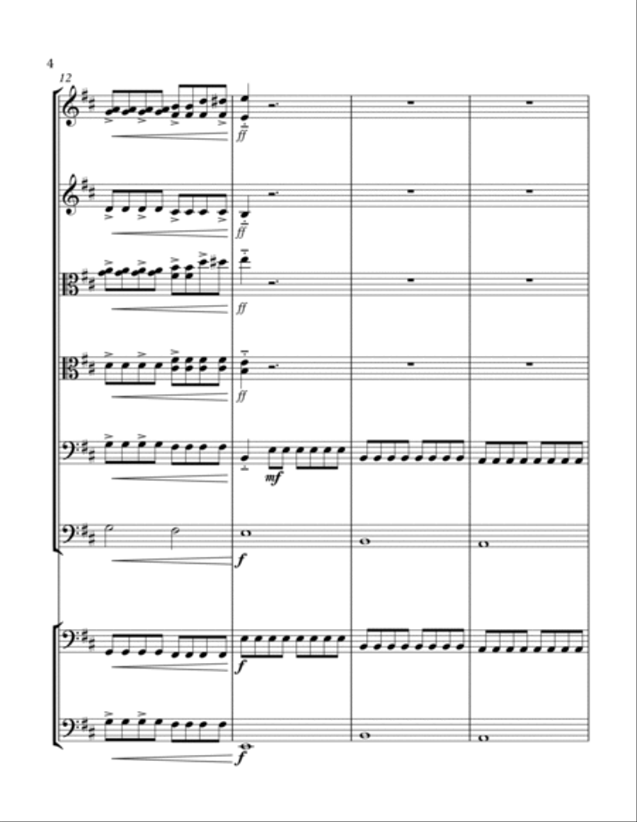 Hero's Journey: Heroic Charge String Quartet scores gallery preview page 5