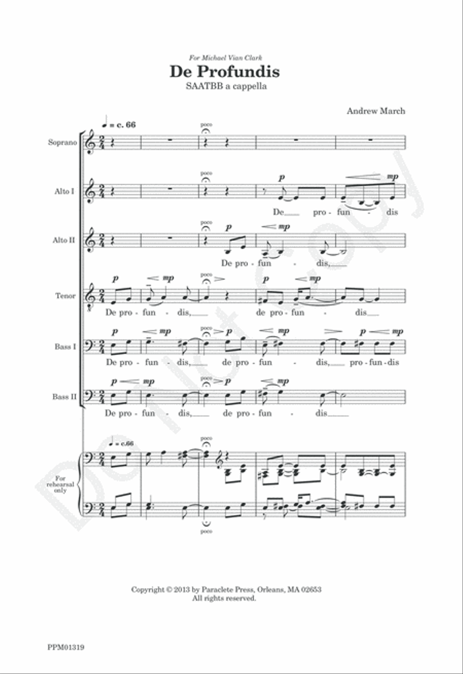 De Profundis A Cappella scores gallery preview page 4