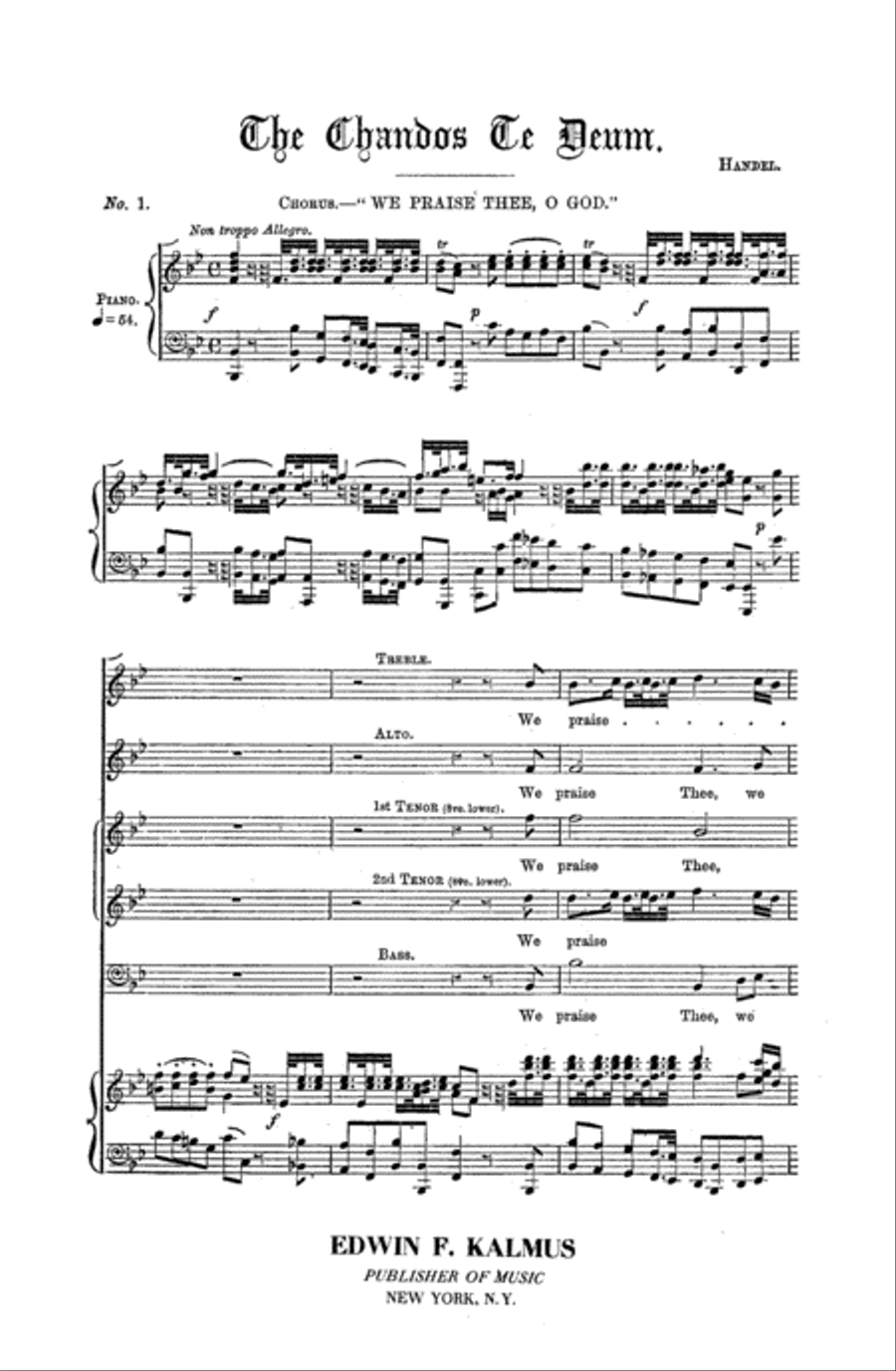 Chandos Te Deum 4-Part scores gallery preview page 6