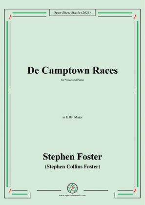Book cover for S. Foster-De Camptown Races,in E flat Major