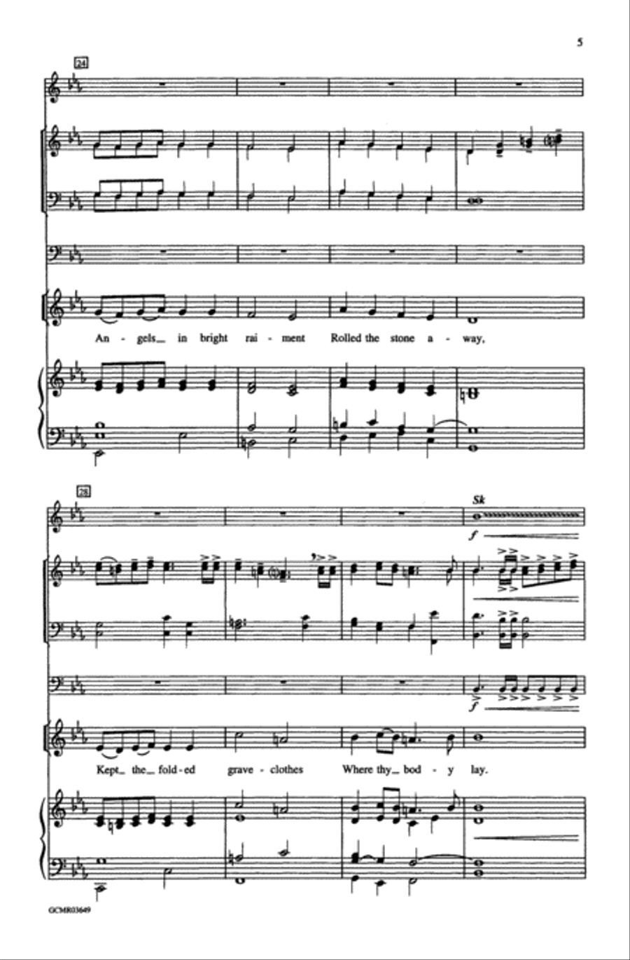 Concertato on Thine Is the Glory SAB scores gallery preview page 5