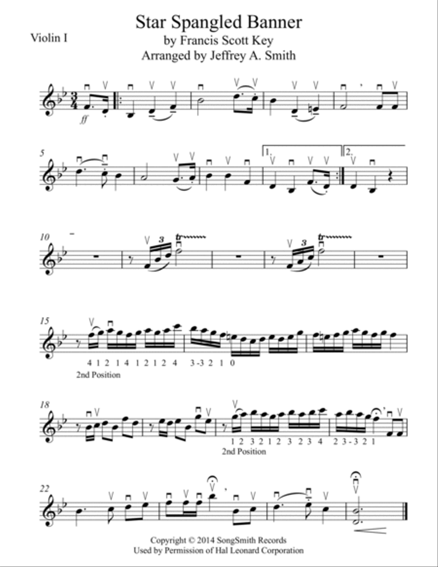 Star Spangled Banner Star Spangled Banner String Quartet scores gallery preview page 3