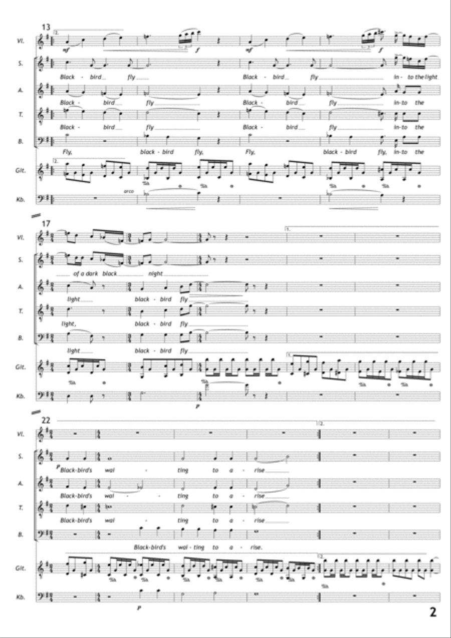 Blackbird 4-Part scores gallery preview page 2