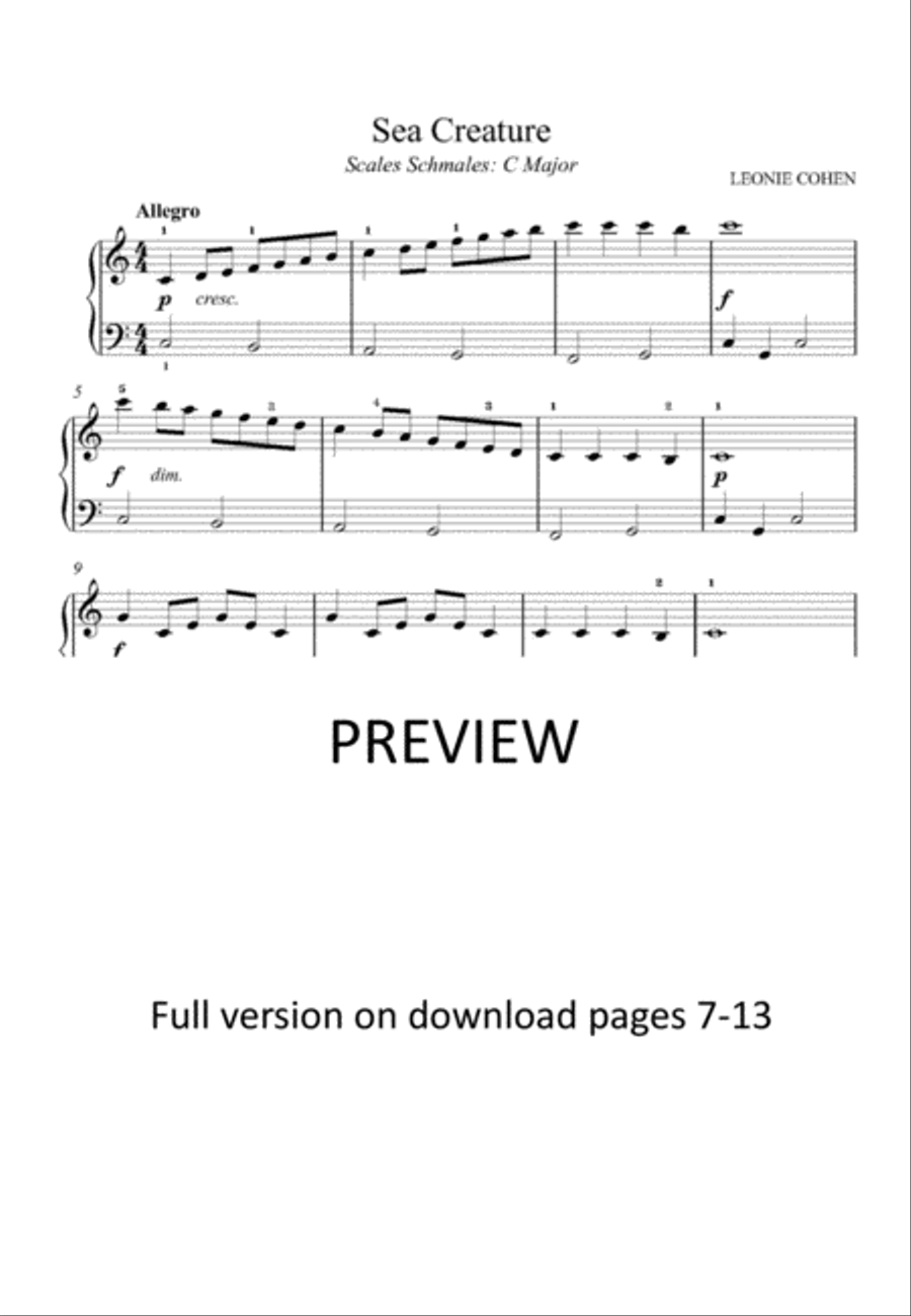 SCALES SCHMALES PIANO COLLECTION 1 – Preliminary Grade (St Cecilia syllabus) Easy Piano scores gallery preview page 2