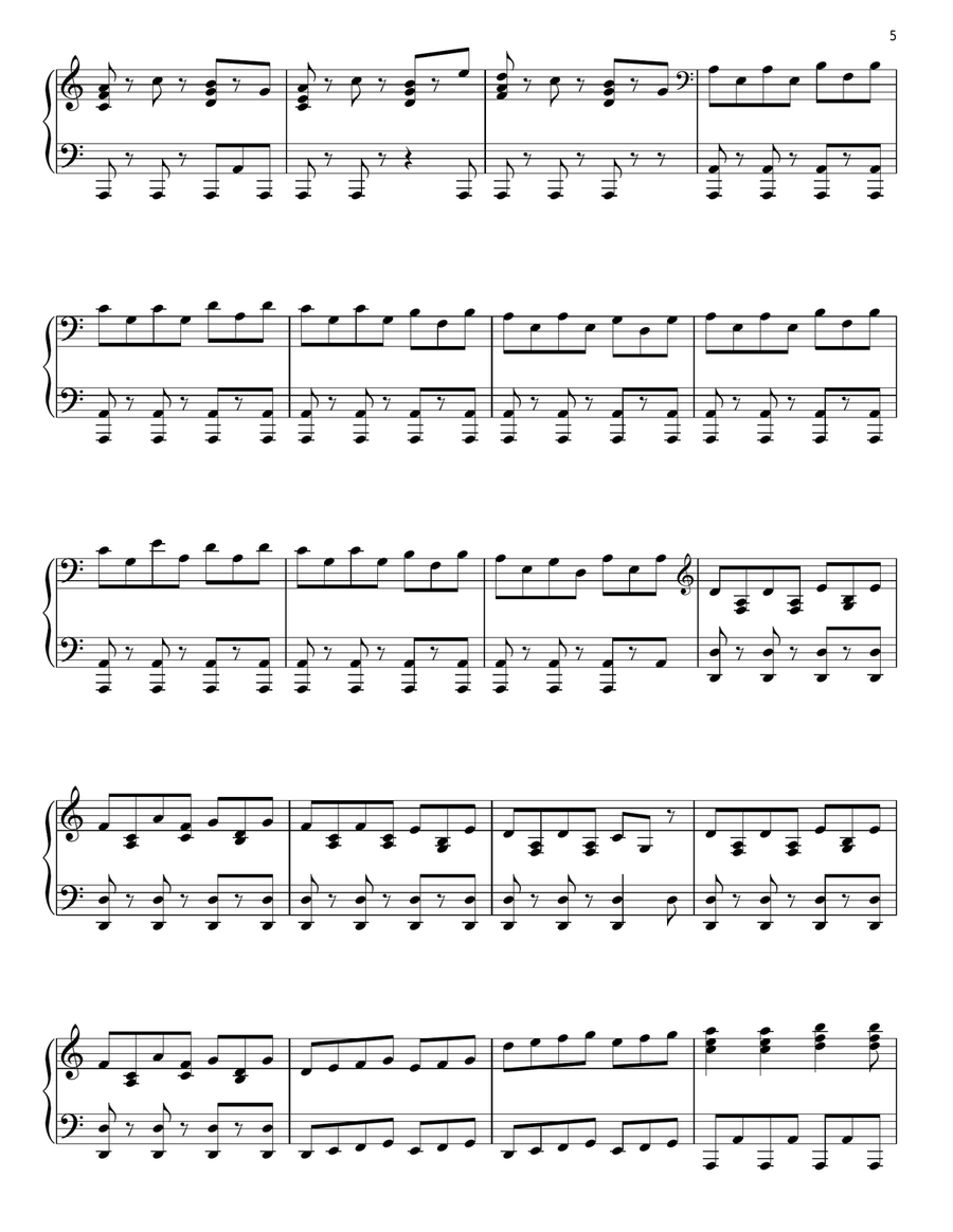 160 BPM Piano Solo scores gallery preview page 5