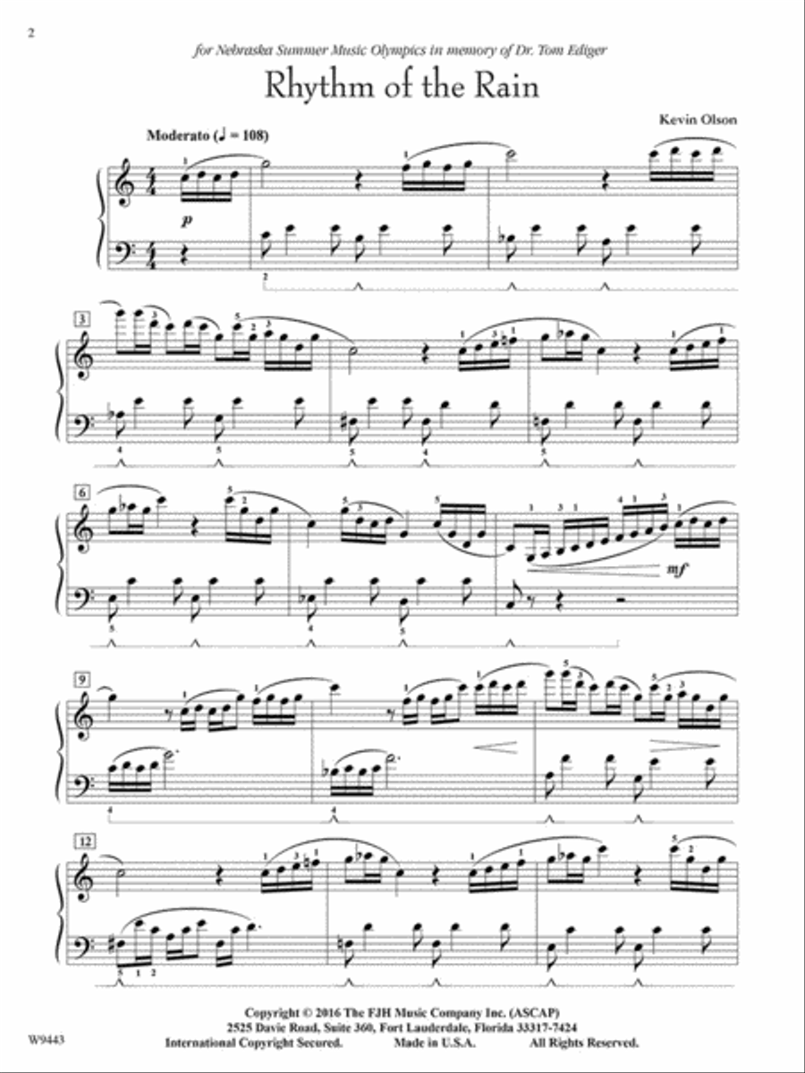 Rhythm of the Rain Piano Solo scores gallery preview page 3