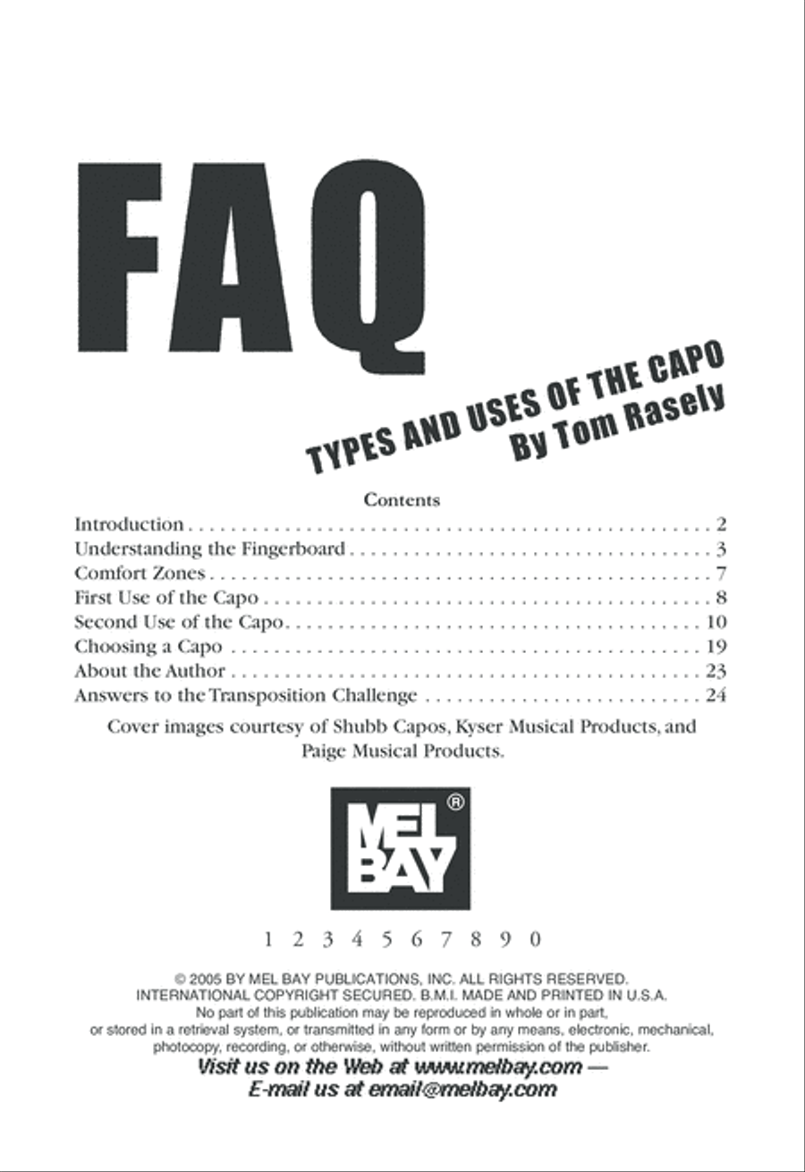 FAQ: Types and Uses of the Capo Guitar scores gallery preview page 2