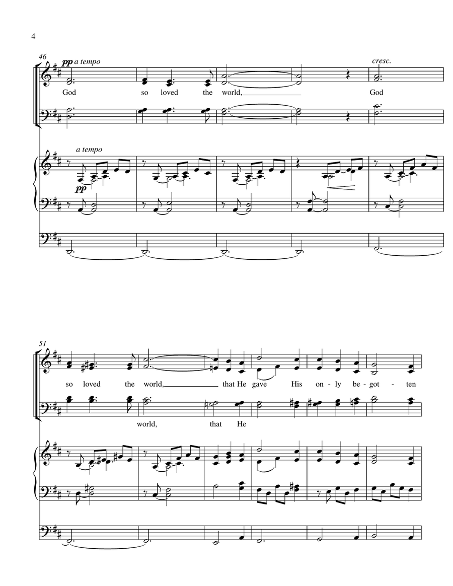God So Loved the World (Stainer) SATB with ORGAN ACCOMPANIMENT 4-Part scores gallery preview page 4
