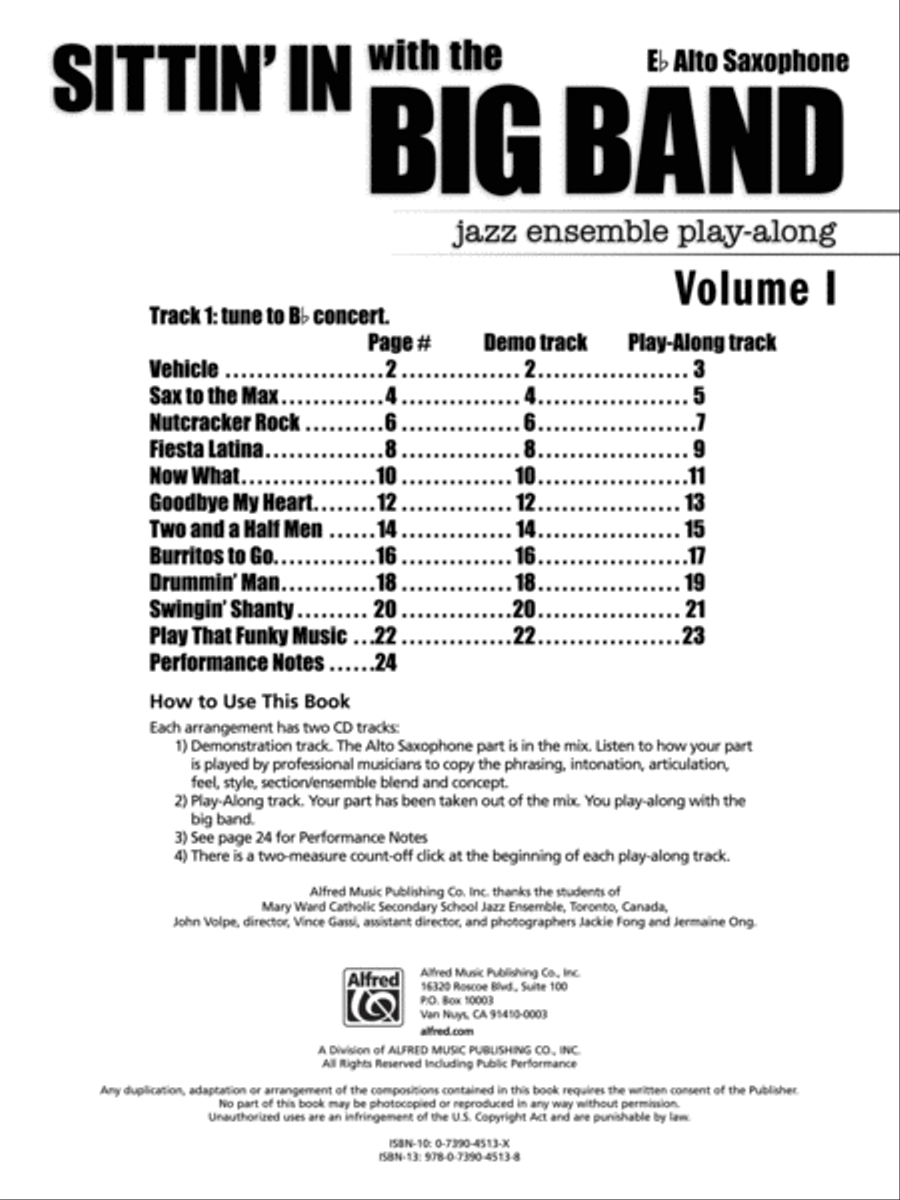 Sittin' In with the Big Band, Volume 1