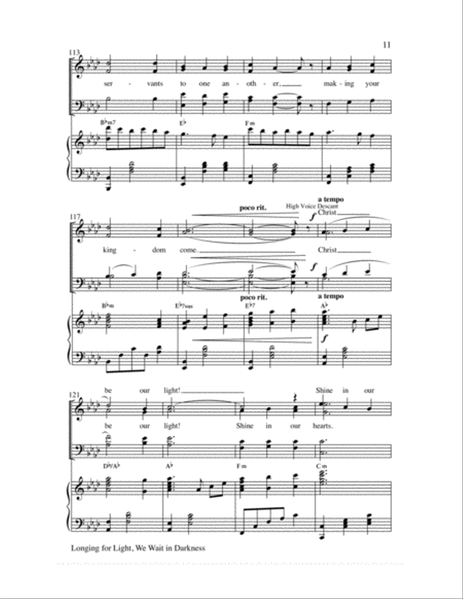 Longing for Light, We Wait in Darkness 4-Part scores gallery preview page 12
