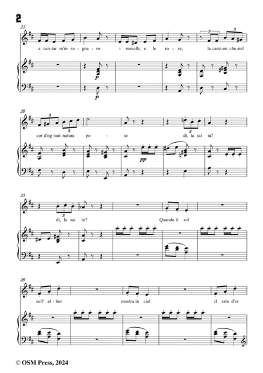 Meyerbeer-Amor(Arietta da camera),in D Major Voice scores gallery preview page 4