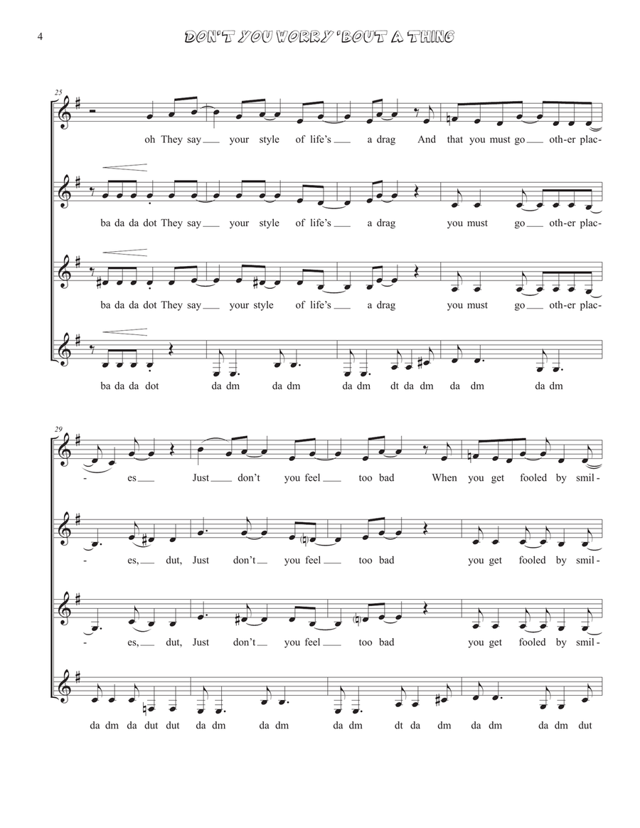 Don't You Worry 'bout A Thing SSAA scores gallery preview page 4