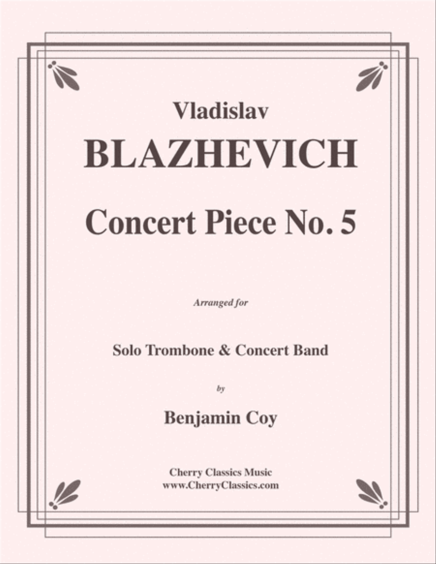 Concert Piece No. 5 for Solo Trombone & Band Trombone Solo scores gallery preview page 1