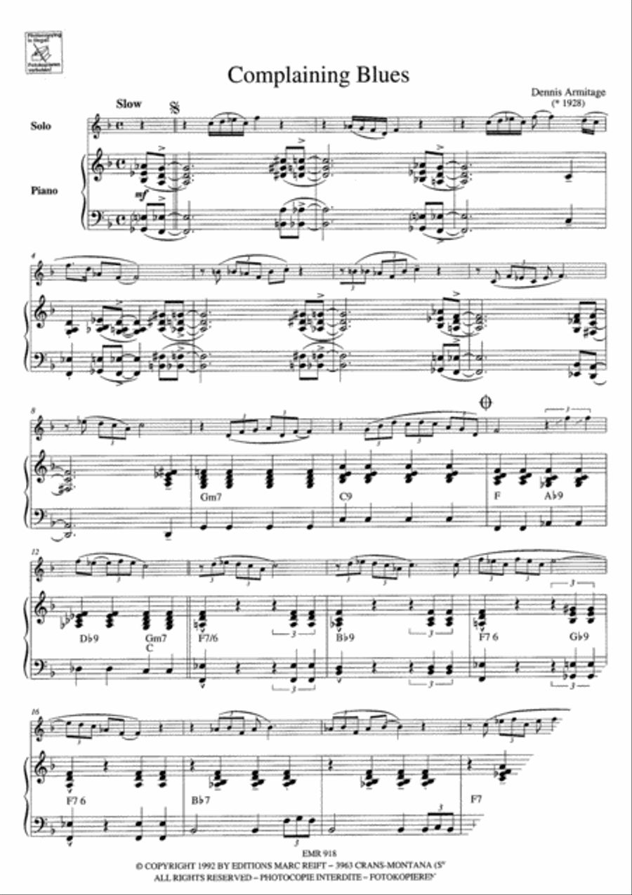 Blues Trumpet Duet scores gallery preview page 3