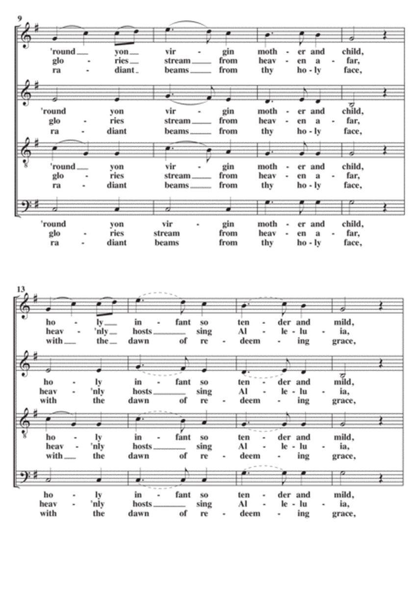Silent Night A Cappella SATB image number null