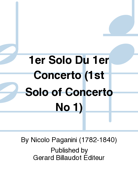 1er Solo Du 1er Concerto (1st Solo of Concerto No 1)