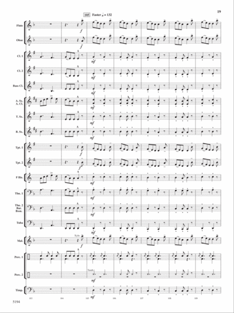 Under An Irish Sky Concert Band scores gallery preview page 18