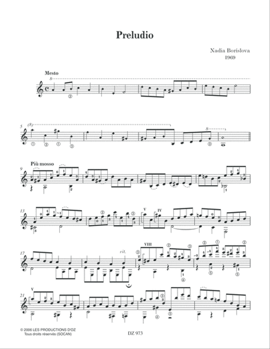 Preludio, Baiser Classical Guitar scores gallery preview page 2