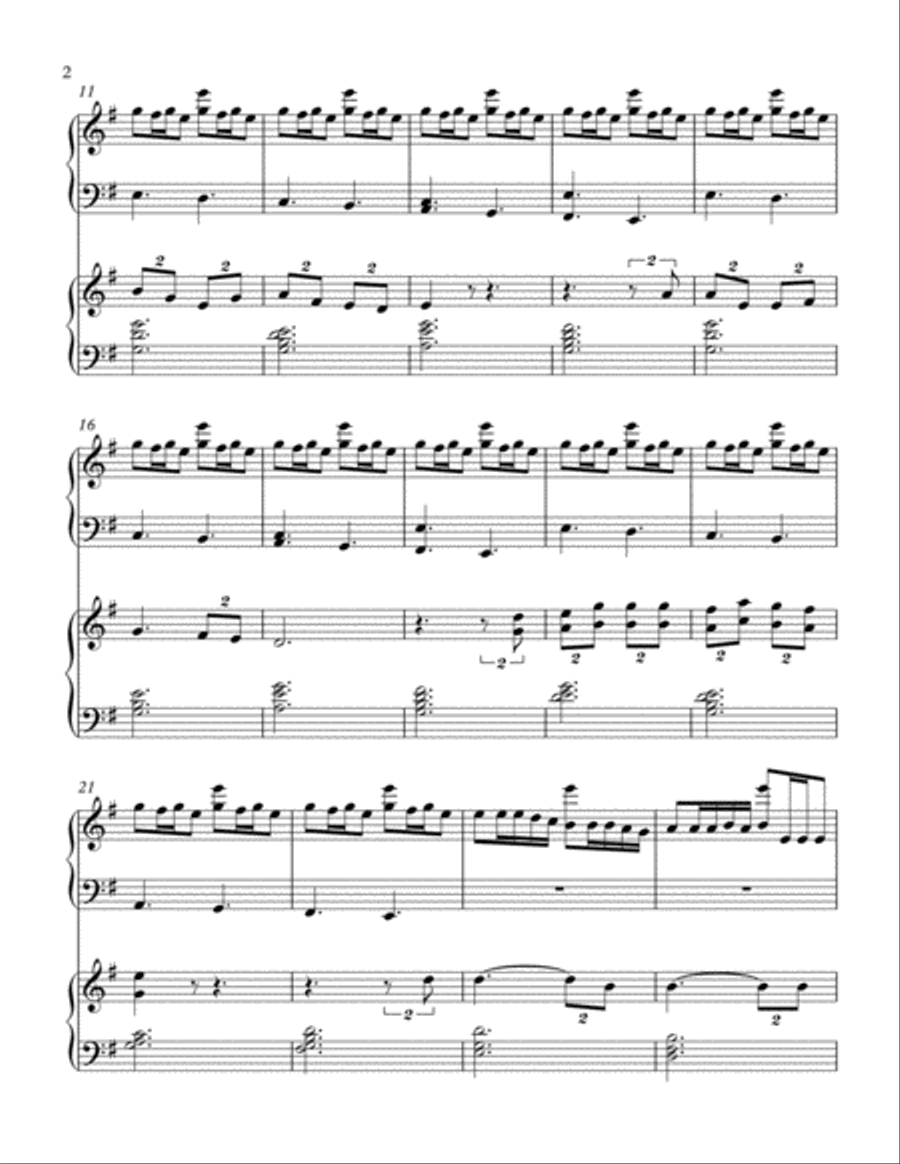Carol of Emmanuel for Two Pianos 2 Pianos, 4-Hands scores gallery preview page 2