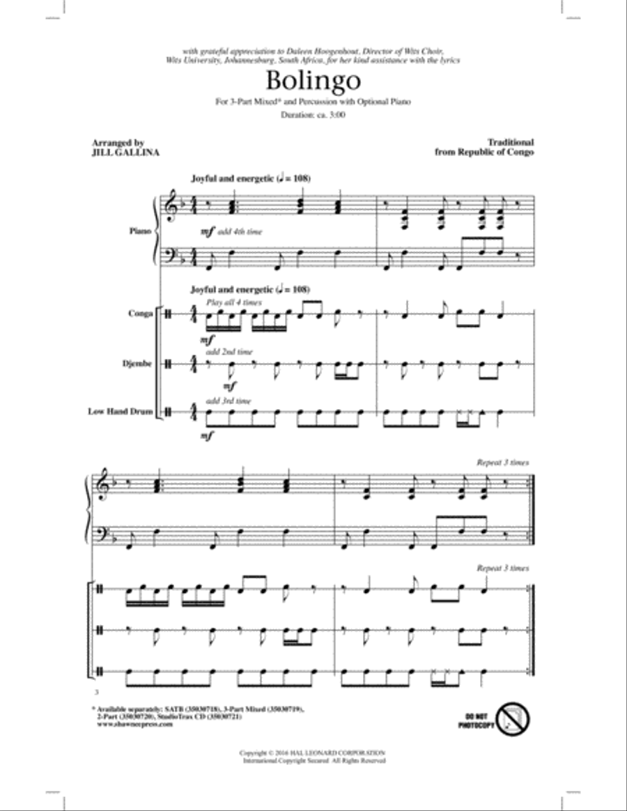 Bolingo 3-Part scores gallery preview page 1