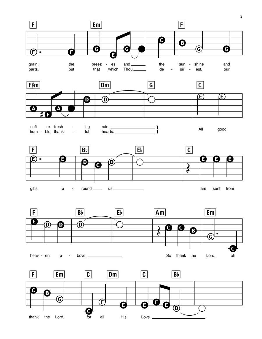All Good Gifts (from Godspell) Electronic Keyboard scores gallery preview page 2