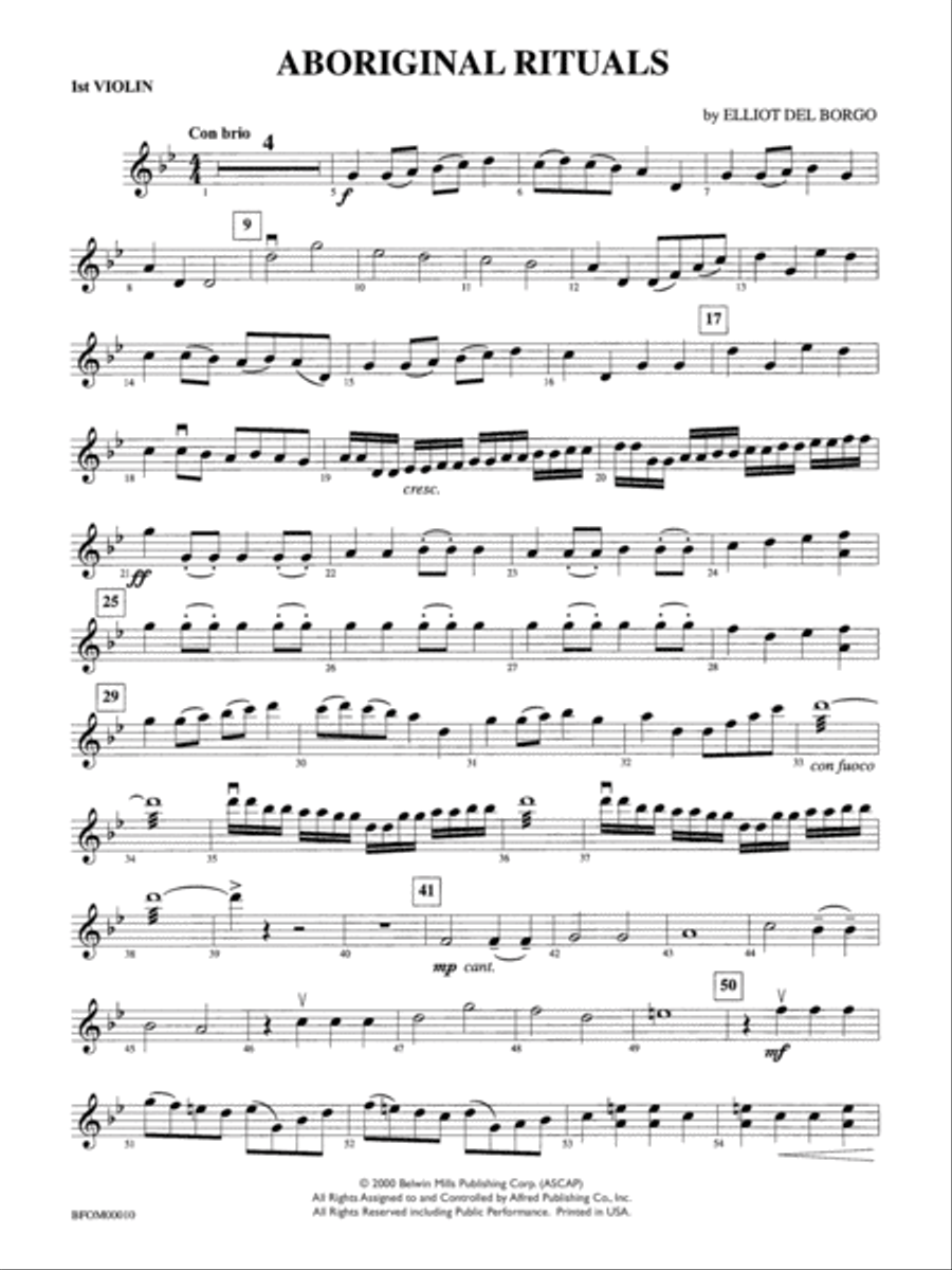 Aboriginal Rituals: 1st Violin Full Orchestra scores gallery preview page 1